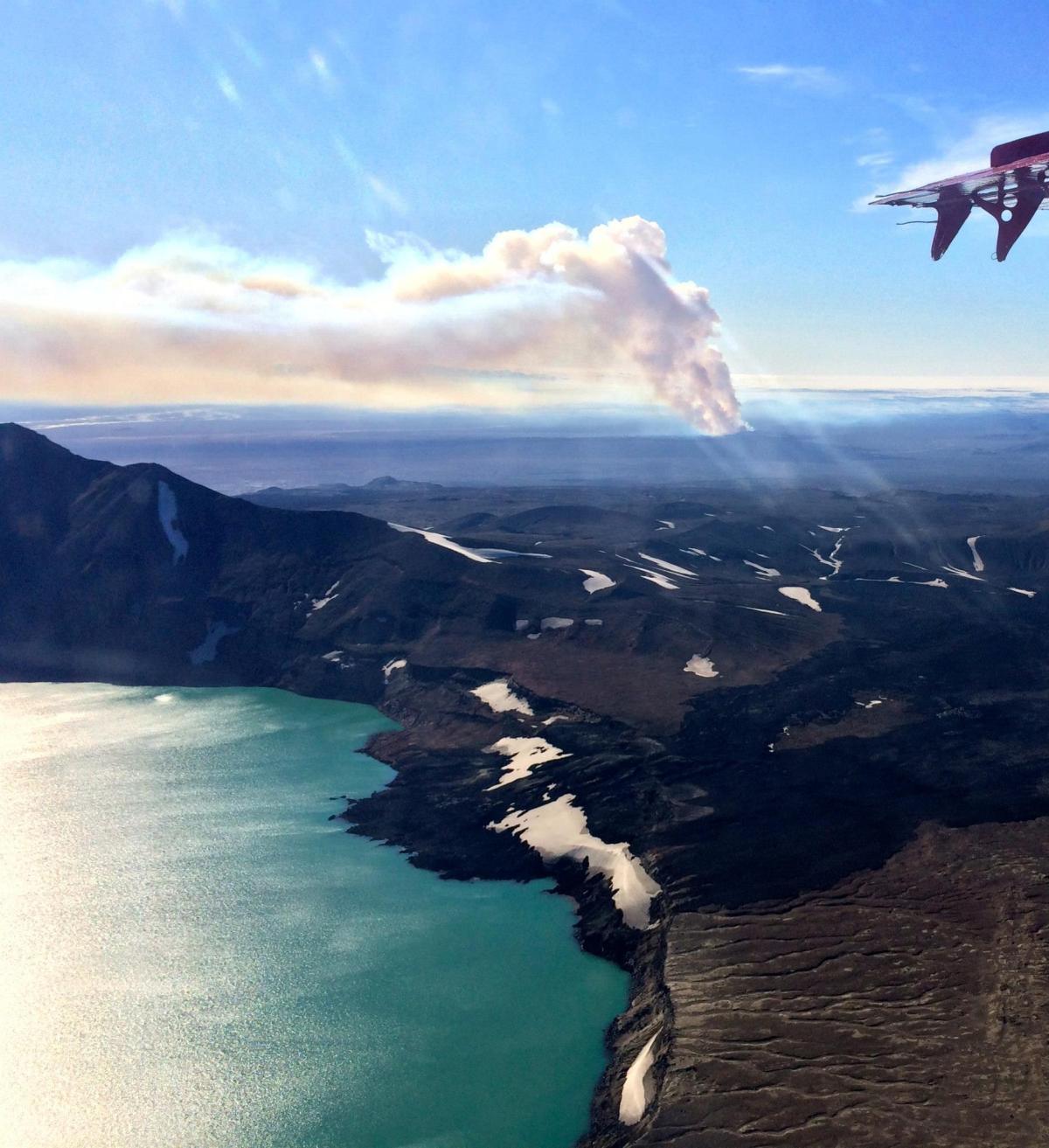 Holuhraun seen from Lake Askja (September&nbsp;2014)